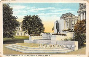 Lincoln Statue, State Capitol Grounds - Springfield, Illinois IL