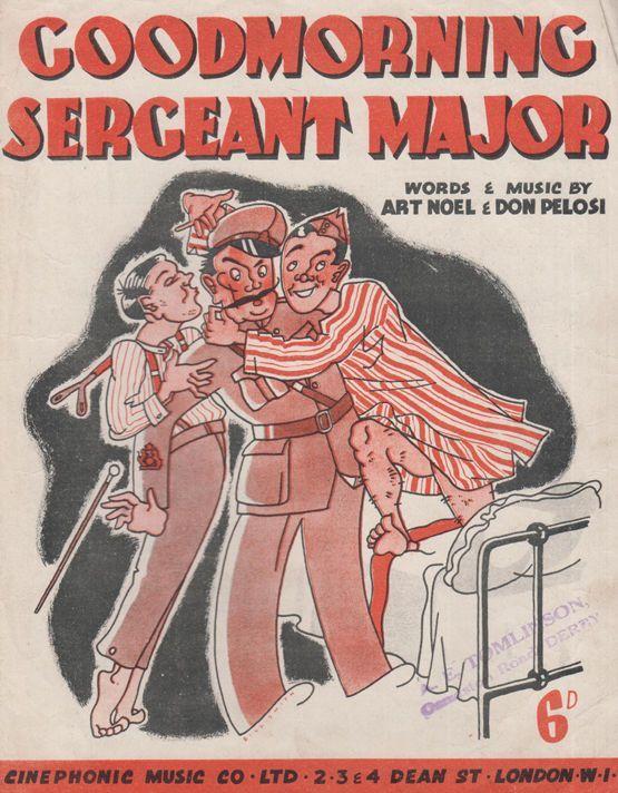 Goodmorning Sergeant Major Art Noel 1940s Sheet Music