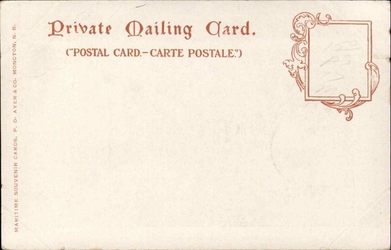 Moncton New Brunswick Main Street Vintage Postcard