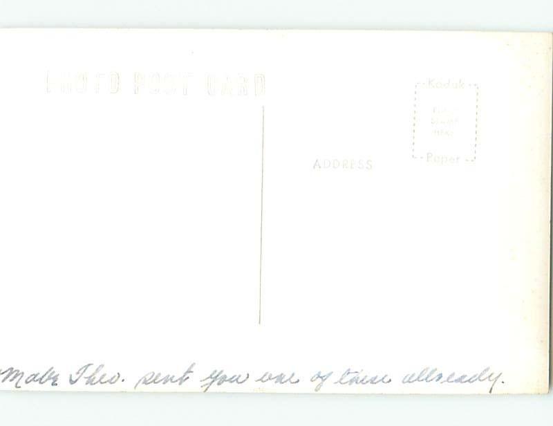 1950's rppc OLD CARS & SHOPS ALONG THE STREET Snohomish Washington WA HM4027