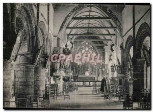 Old Postcard Perros Guirec (North Coast) Interior of the church