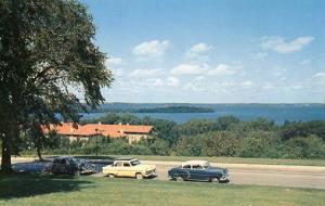 WI - Madison. Lake Mendota, University of Wisconsin Dormitories