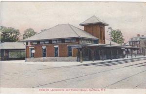 DL&W Depot - Train Station at Cortland NY, New York - pm 1909 - DB