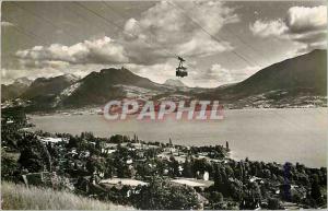 Modern Postcard Lake Annecy Veyrier Vue Generale and Teleferique