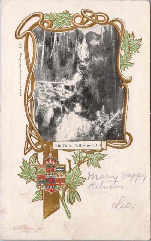 Elk Falls Chilliwack BC Canada c1906 Postcard E32