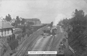 Johannesburg South Africa Railroad Station Train Depot Real Photo PC AA1891