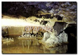 Postcard Modern Touraine Soap Petrifying Caves Caves Gouttieres lake with pet...