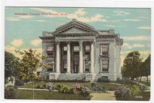 Maccabee Temple Port Huron Michigan 1910c postcard