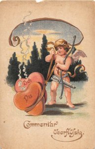 F78/ Valentine's Day Love Postcard c1910 J.S.&Co German Cupid 24