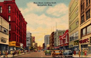 Massachusetts Springfield Main Street Looking South Curteich