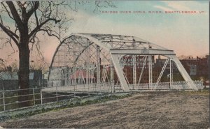 Postcard Bridge Over Conn River Brattleboro VT Vermont