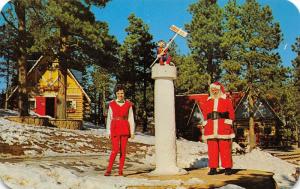 North Pole Colorado 1950-60s Postcard Santa's Workshop Santa Elf