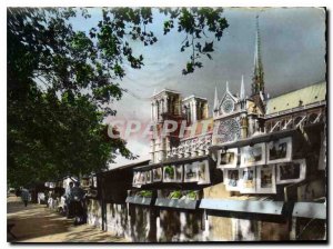 Postcard Old Paris Artistic The banks of the Seine and Notre Dame