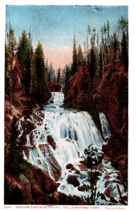 USA Kepler Cascades Yellowstone Park Wyoming Vintage Postcard 09.82