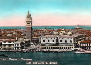 Vintage Postcard Veneria Panorama Visto Dall Isola S. Giorgio Venice Italy