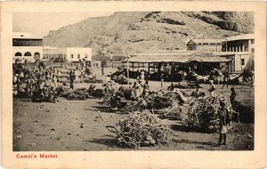 PC CAMEL MARKET ADEN YEMEN (a32286)