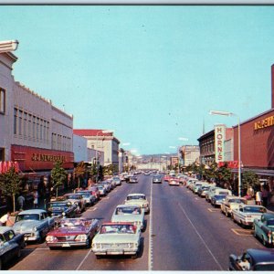 c1950s Bellingham, WA Downtown Business District Chrome Photo by P O'Malley A170