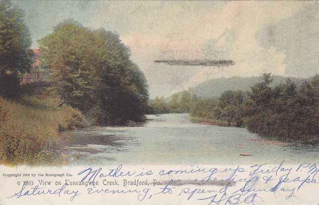 Tuneangwon Creek - Bradford PA, Pennsylvania - pm 1910 - UDB