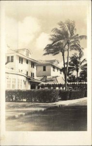 Palm Beach FL Villa Atlantique Hotel 1940s Real Photo Postcard