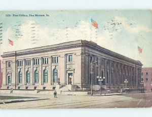 Divided-back POST OFFICE SCENE Des Moines Iowa IA AF1135