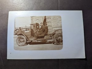 Mint Germany Military Car Automobile With Soldiers RPPC Postcard