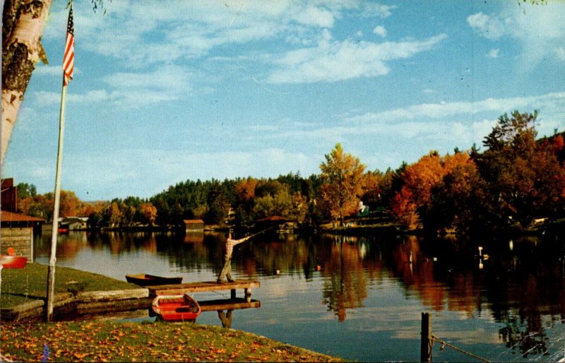 New York Adirondacks Looking North On Lake Flower Towards The Village Of Sara...