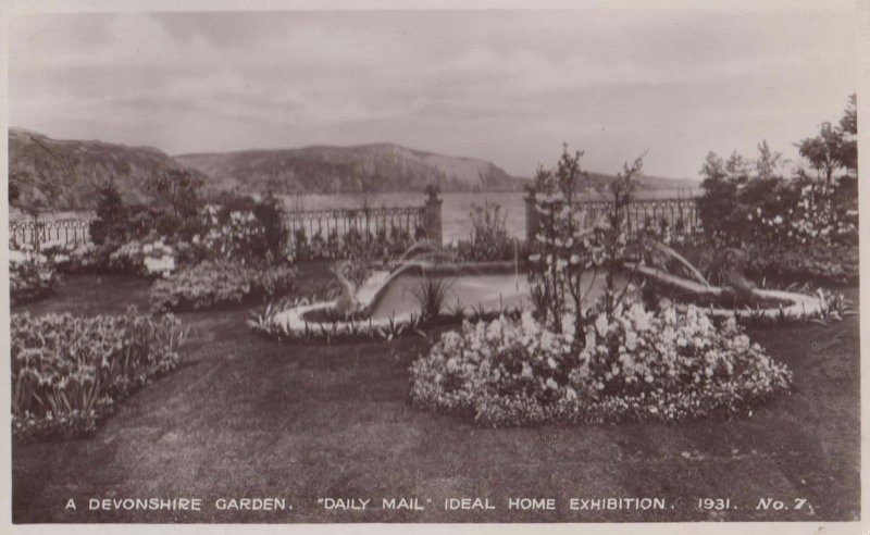 Devon Ideal Home Exhibition Garden 1931 Daily Mail Real Photo Postcard