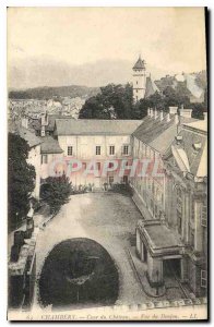 Old Postcard Chambery Court of the castle view of the Donjon