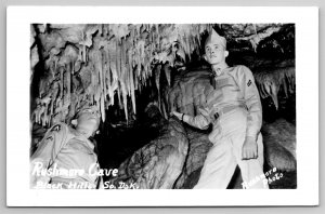 Serviceman In Uniform Rushmore Cave Black Hills SD RPPC C1950 Postcard J21