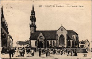 CPA Carantec- La Place et l'Eglise FRANCE (1025729)