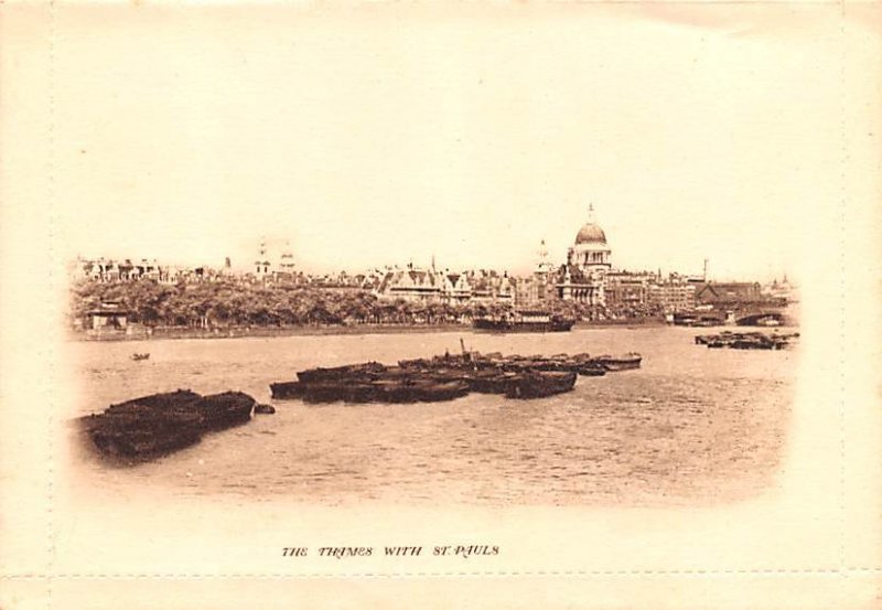 Thames with St Pauls London United Kingdom, Great Britain, England Unused 