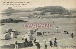 Postcard Old Saint Malo Emerald Coast Les Deux Bes