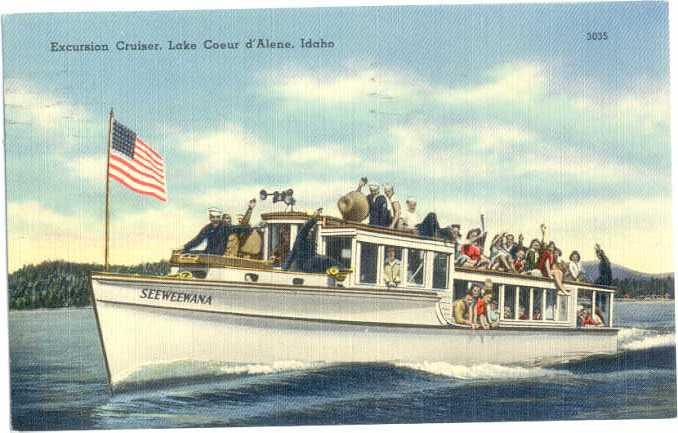 Linen of Excursion Cruiser Lake Coeur d'Alene Idaho ID