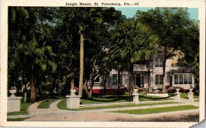 Jungle Manor, St. Petersburg FL Vintage Postcard P28