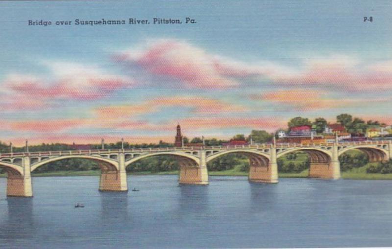 Pennsylvania Pittston Bridge Over Susquehanna River