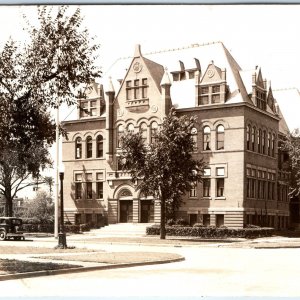 c1940s Yankton, SD Sharp RPPC Masonic Temple Freemasonry Sacred Geometry PC A168