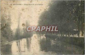 Postcard Old Brantome Allees Henry IV and the Dronne
