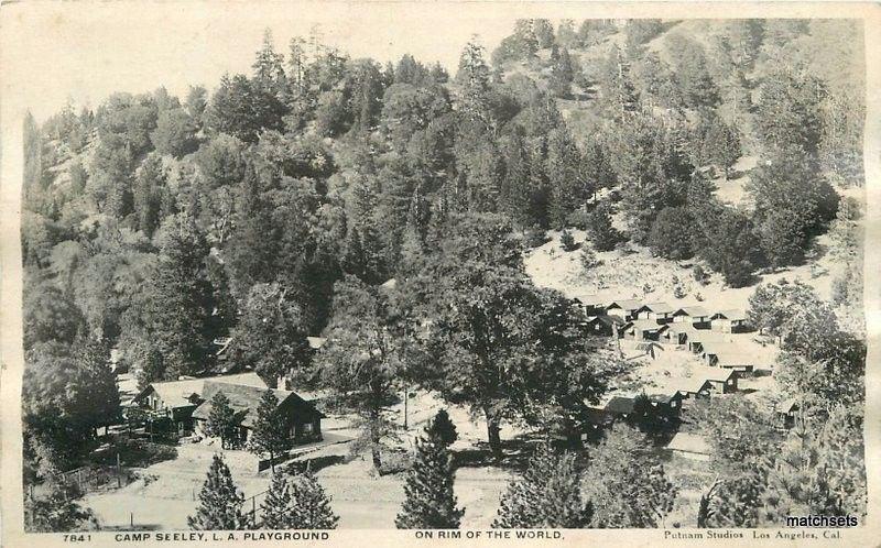 1921 Camp Seeley San Bernardino California Crestline Putnam RPPC postcard 4681