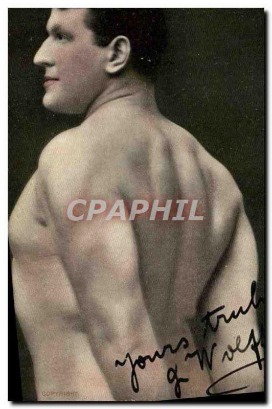 Old Postcard autographed Wolff Fight