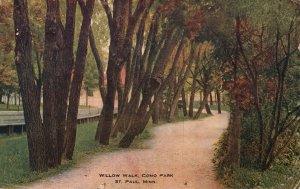 Vintage Postcard 1910 Willow Walk Como Park Saint Paul Minnesota MN V.O. Hammon