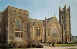 OCEAN CITY NEW JERSEY FIRST METHODIST STONE CHURCH 8TH & CENTRAL POSTCARD 1960s