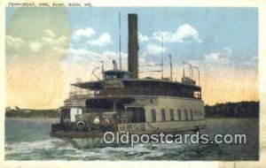 Ferryboat Governor King, Bath, Maine, ME USA Ferry Ship Writing on back yello...