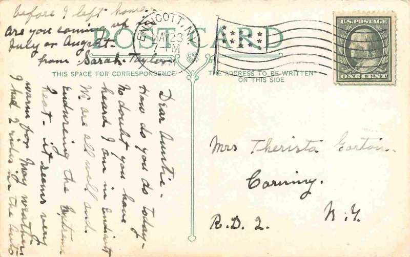 Hotel Frederick Endicott New York 1911 postcard