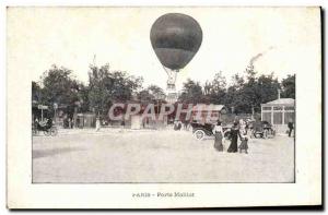 Old Postcard Paris Porte Maillot Ballon Mongolfiere