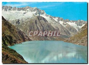 Postcard Modern Göscheneralp Dam began Dammastock und Dammagletscher