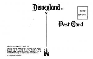 CA, California  DISNEYLAND AMUSEMENT PARK~Sleeping Beauty Castle~SUNSET Postcard