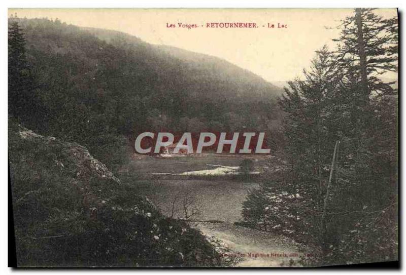 Old Postcard The Voges Retournemer Lake