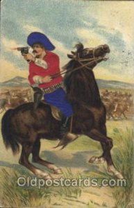 Western Cowboy, Cowgirl 1910 crease right bottom corner tip, light postal mar...