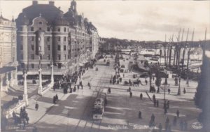 Sweden Stockholm Strandvagen Street Scene Along Harbor Photo