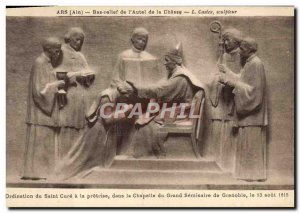 Old Postcard Bas Relief From Ars & # 39Autel De La Chasse Ordination Of The H...